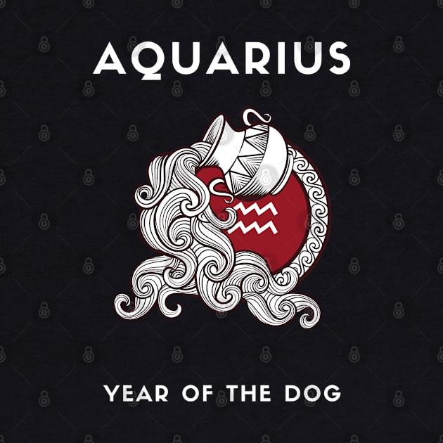 AQUARIUS / Year of the DOG by KadyMageInk